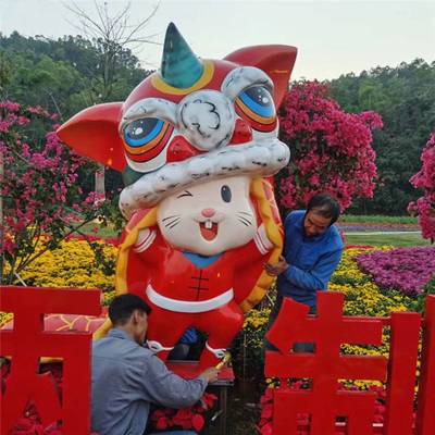 廣西玻璃鋼卡通雕塑廠 恒創景觀吉祥物公仔雕塑的藝術與創新